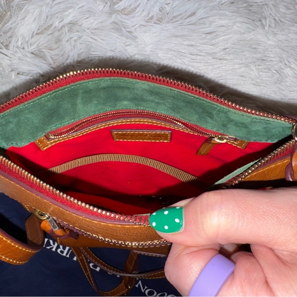 Dooney & Bourke Genuine Florentine Vacchetta Leather Crossbody - Picture 3 of 8